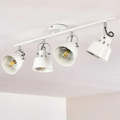 Plafonnier Safari Blanc, 4 Lumieres