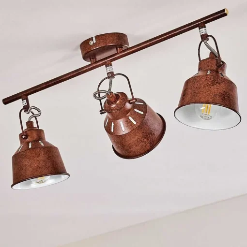 Plafonnier Safari Rouille, 3 Lumieres