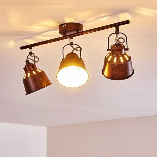 Plafonnier Safari Rouille, 3 Lumieres