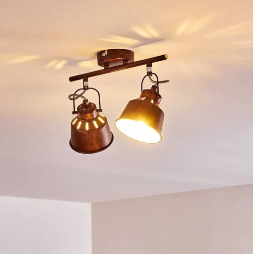Plafonnier Safari Rouille, 2 Lumieres