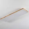 Plafonnier Salmi Led Brun, Couleur Bois, Blanc, 1 Lumiere, Telecommandes