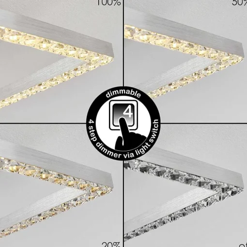 Plafonnier Serranos Led Aluminium, 1 Lumiere