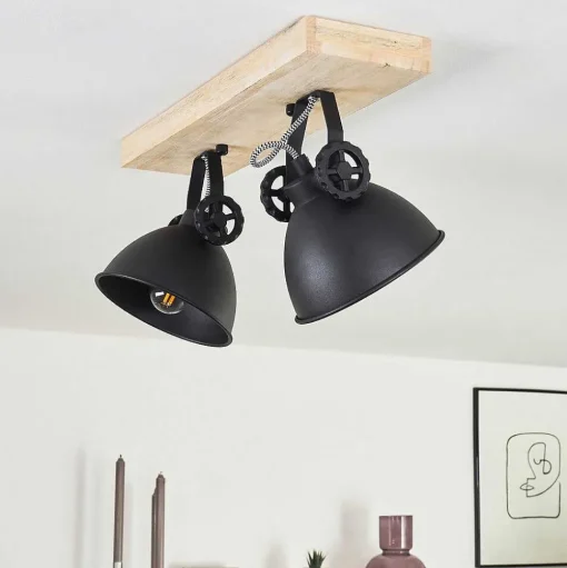 Plafonnier Svanfolk Bois Clair, 2 Lumieres