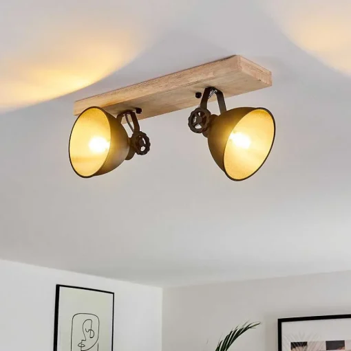 Plafonnier Svanfolk Bois Clair, 2 Lumieres