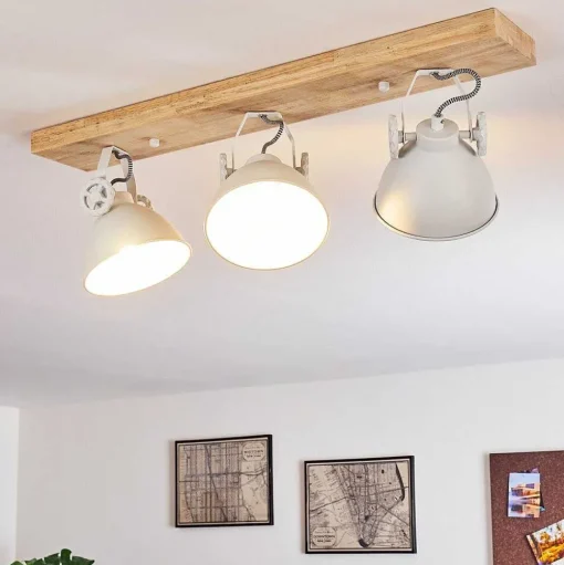 Plafonnier Svanfolk Brun, Blanc, 3 Lumieres