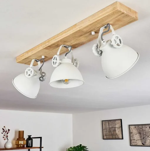 Plafonnier Svanfolk Brun, Blanc, 3 Lumieres