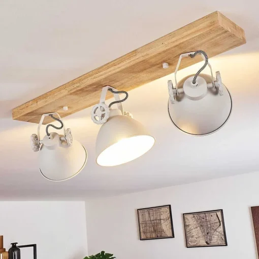 Plafonnier Svanfolk Brun, Blanc, 3 Lumieres