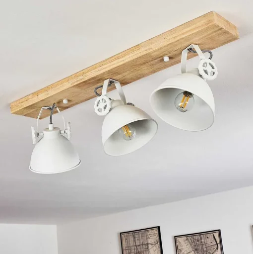 Plafonnier Svanfolk Brun, Blanc, 3 Lumieres