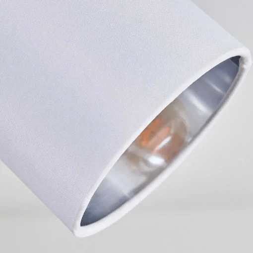 Plafonnier Tibro Argente, Blanc, 4 Lumieres