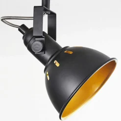 Plafonnier Tina Bois Fonce, Ecru, Noir, 2 Lumieres
