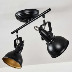 Plafonnier Tina Noir, 2 Lumieres