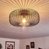 Plafonnier Wemude Noir Dore, 1 Lumiere