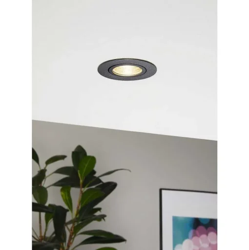 Spot Encastrable Eglo Saliceto Led Noir, 1 Lumiere