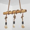 Suspension Asmara Brun, Ecru, 3 Lumieres