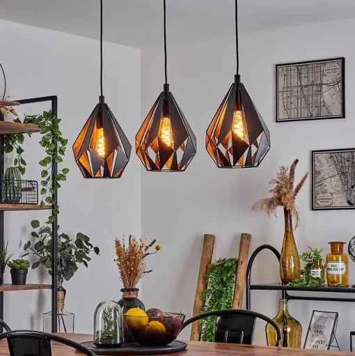 Suspension Marang Noir, 3 Lumieres