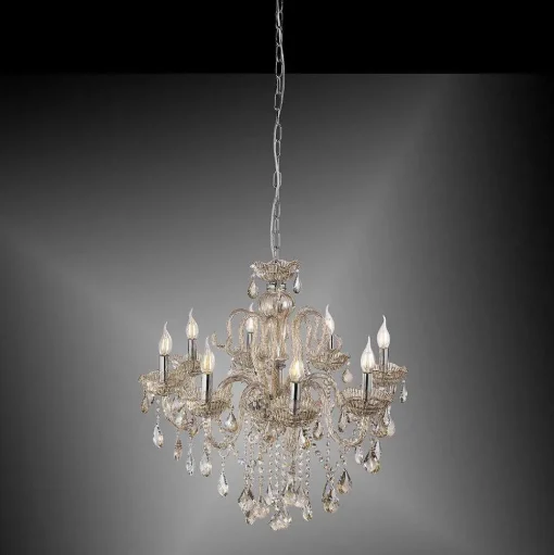 Suspension Paul Neuhaus Gracia Champagne, 8 Lumieres